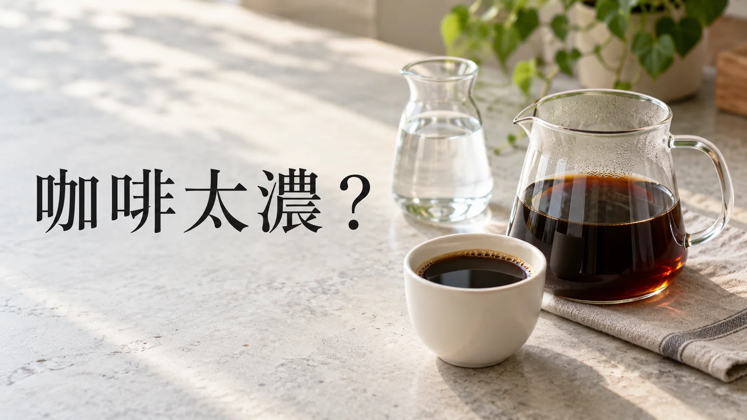 咖啡太濃可以加水嗎?分清稀釋與萃取,再決定下一杯怎樣調