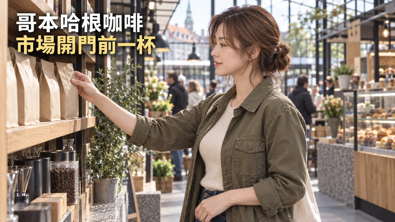 哥本哈根 Coffee Collective 市場店：小菲先喝咖啡，等市場慢慢開門